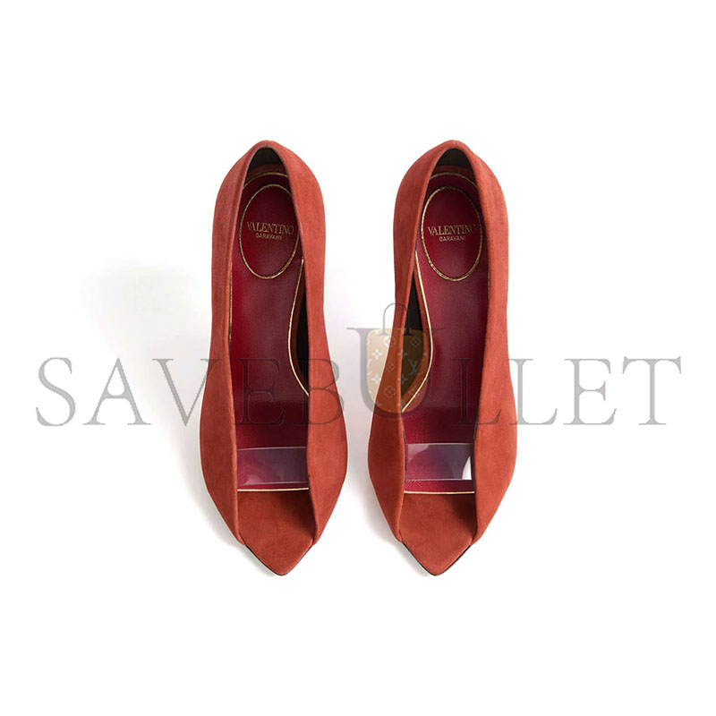 VALENTINO OPEN TOE RÉVÉLÉ SUEDE PUMPS 105MM 8W0S0PG5UHG_AXG